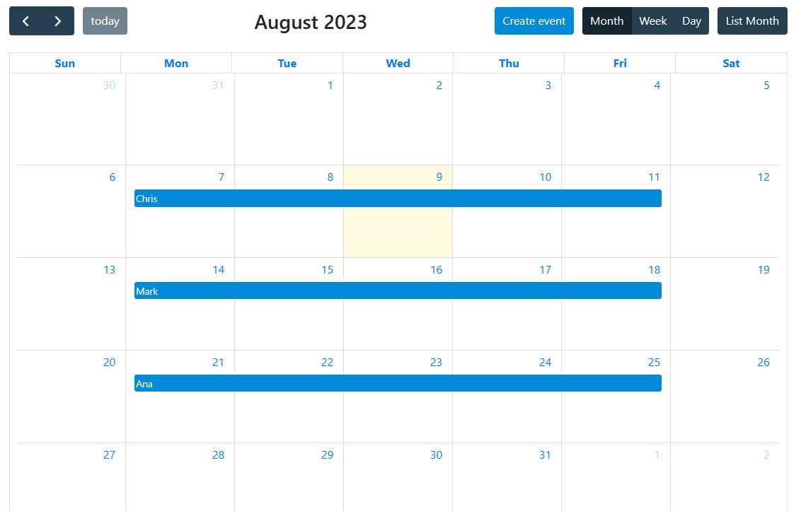 add events to calendar