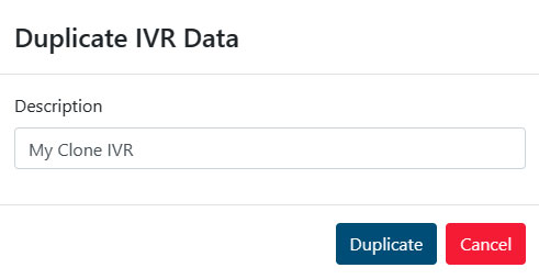 Duplicate IVR data