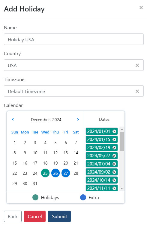 PBXflow - Holiday Module